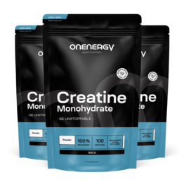 3x 100% monohydrat kreatyny w proszku, razem 1500 g