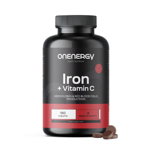 Żelazo + witamina C, 180 tabletek