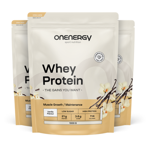 3x Białko serwatkowe – wanilia, razem 3000 g