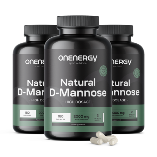 3x Naturalna D-mannoza 2000 mg, razem 540 kapsułek