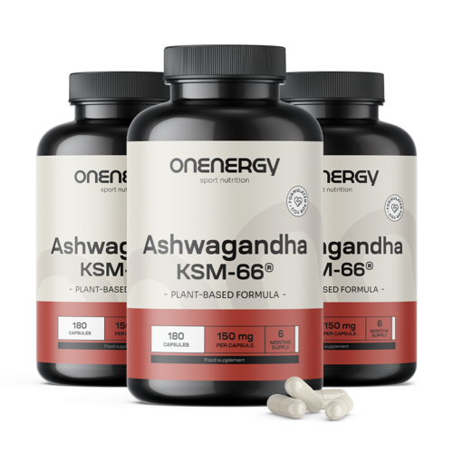 3x Ashwagandha KSM-66®, razem 540 kapsułek