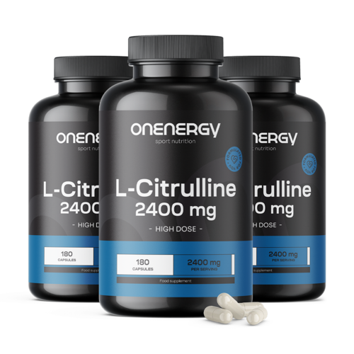 3x L-cytrulina 2400 mg, razem 540 kapsułek