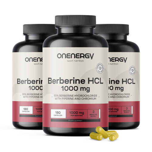 3x Berberine HCL 1000 mg - z piperyną i chromem, razem 540 kapsułek
