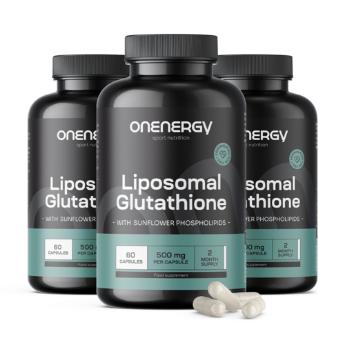 3x Liposomalny glutation 500 mg, razem 180 kapsułek