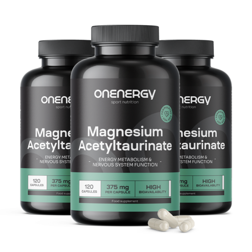 3x Taurynian acetylu magnezu, razem 360 kapsułek