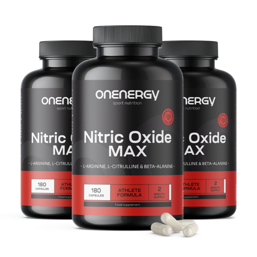 3x Nitric Oxide Max – kompleks z argininą, cytruliną i beta-alaniną, razem 540 kapsułek