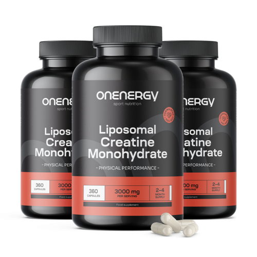 3x Liposomalny monohydrat kreatyny 3000 mg, razem 1080 kapsułek