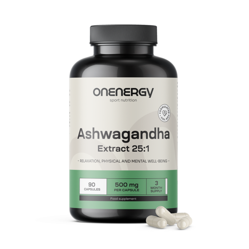 Ashwagandha 500 mg – ekstrakt 25:1, 90 kapsułek