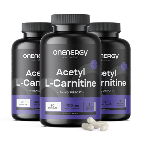 3x Acetylo-L-karnityna HCl, razem 270 kapsułek