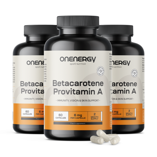 3x Beta-karoten (prowitamina A), razem 180 kapsułek