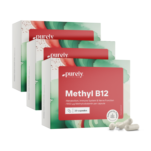 3x Witamina B12 - metylokobalamina, razem 90 kapsułek