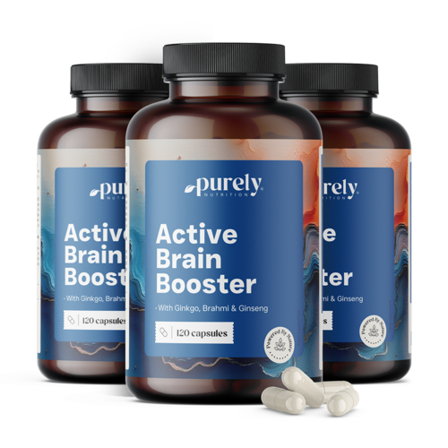 3x Active Brain Booster – wsparcie funkcji poznawczych, razem 360 kapsułek