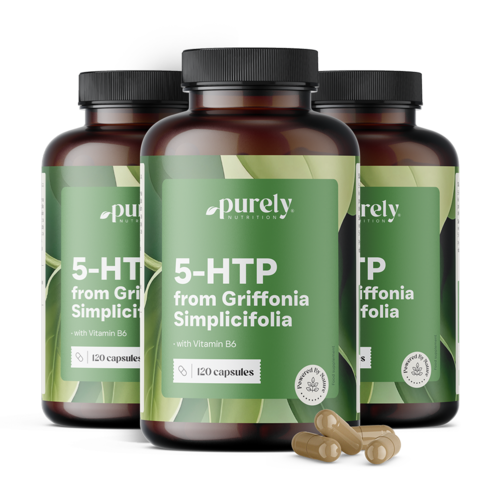 3x 5-HTP 150 mg - Griffonia Simplicifolia, razem 360 kapsułek