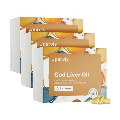 3x Olej z dorsza atlantyckiego (wątłusza) 1000 mg, razem 180 miękkich kapsułek