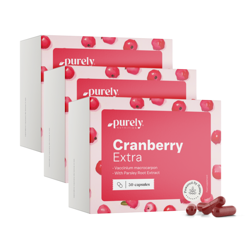 3x Cranberry Extra – ekstrakt żurawiny i pietruszki, razem 90 kapsułek