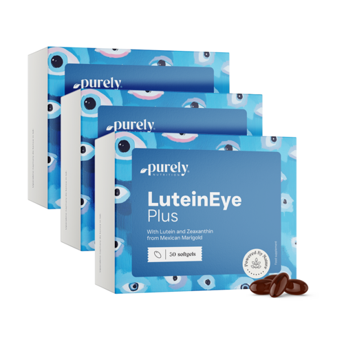 3x LuteinEye Plus – kompleks z luteiną i zeaksantyną, razem 90 miękkich kapsułek