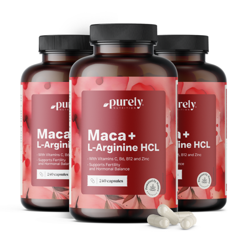 3x Maca 4000 mg + L-arginina HCl, razem 720 kapsułek