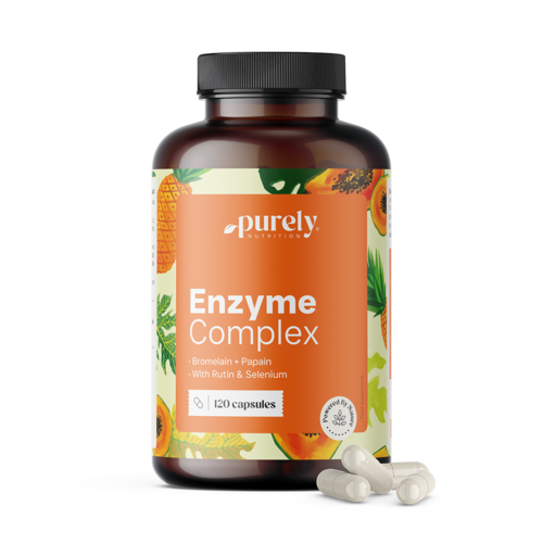 Kompleks enzymów – mieszanka bromelainy i papainy, 120 kapsułek