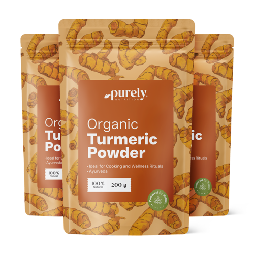 3x BIO Kurkuma w proszku, razem 600 g