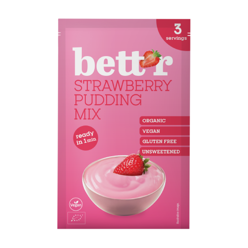 BIO budyń - truskawka, 30 g