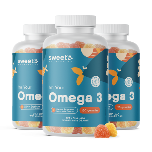 3x Omega-3, razem 360 żelków