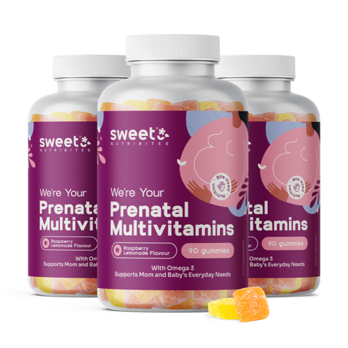 3x Witaminy prenatalne + omega-3, razem 270 żelków