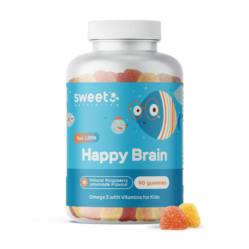 Happy Brain – żelki dla dzieci z kwasami tłuszczowymi omega-3, 90 żelek