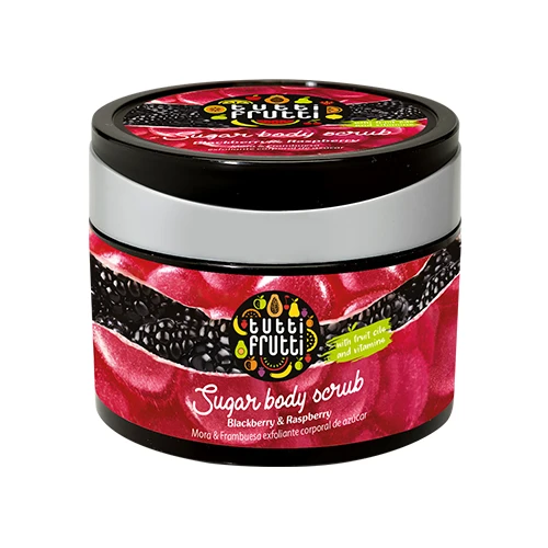 Peeling cukrowy do ciała - jeżyna i malina.
