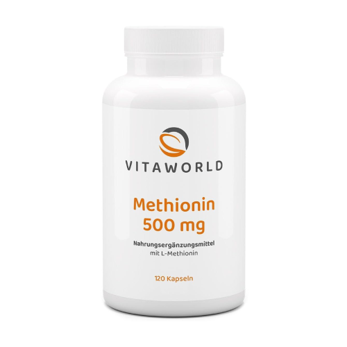 Metionina 500 mg w kapsułkach.