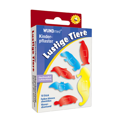 Plastry dziecięce w kształcie zwierząt, 10 sztuk.
