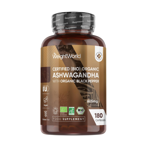 BIO Ashwagandha z czarnym pieprzem 600 mg, 180 kapsułek