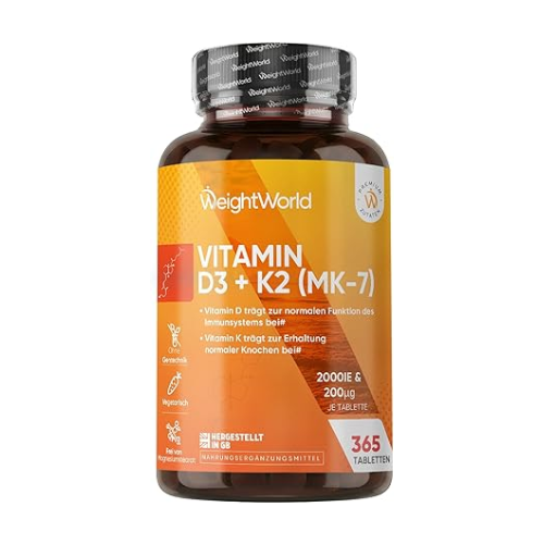 Witaminy D3 + K2, 365 tabletek